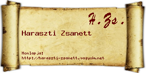 Haraszti Zsanett névjegykártya